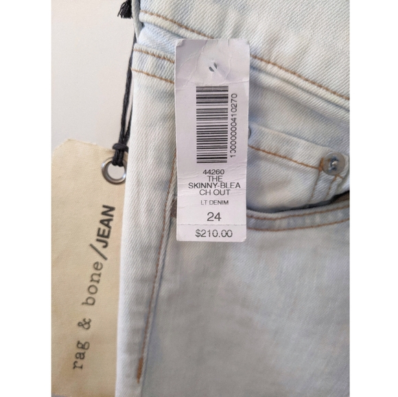 NWT Rag & Bone Skinny Jeans in Bleach Out - Picture 3 of 4